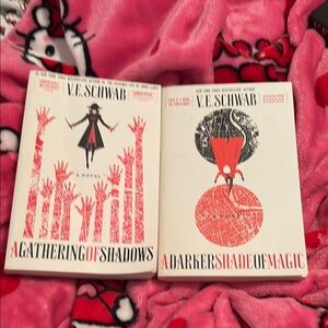 V.E. Schwab Book Set with Red and Black Covers
